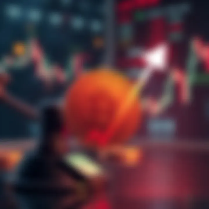 Graphic showing DOGE Coin symbol with a rising arrow and a trading price of .18