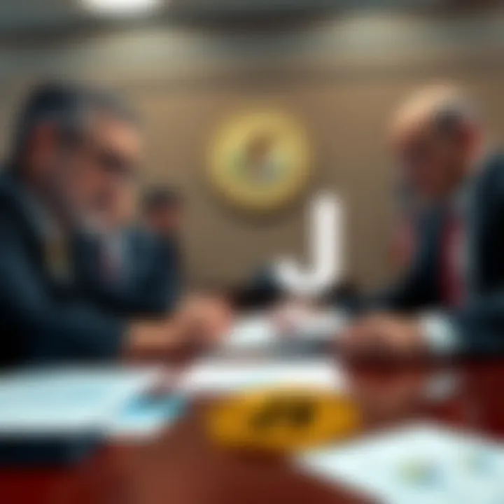 Department of Justice officials discussing the recovery of laundered Bitcoins from BTCe, with charts and documents on a table.