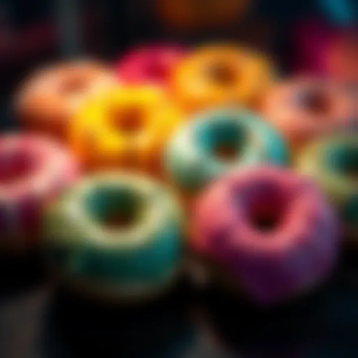 A group of colorful donuts representing community interaction and tipping systems in user forums.