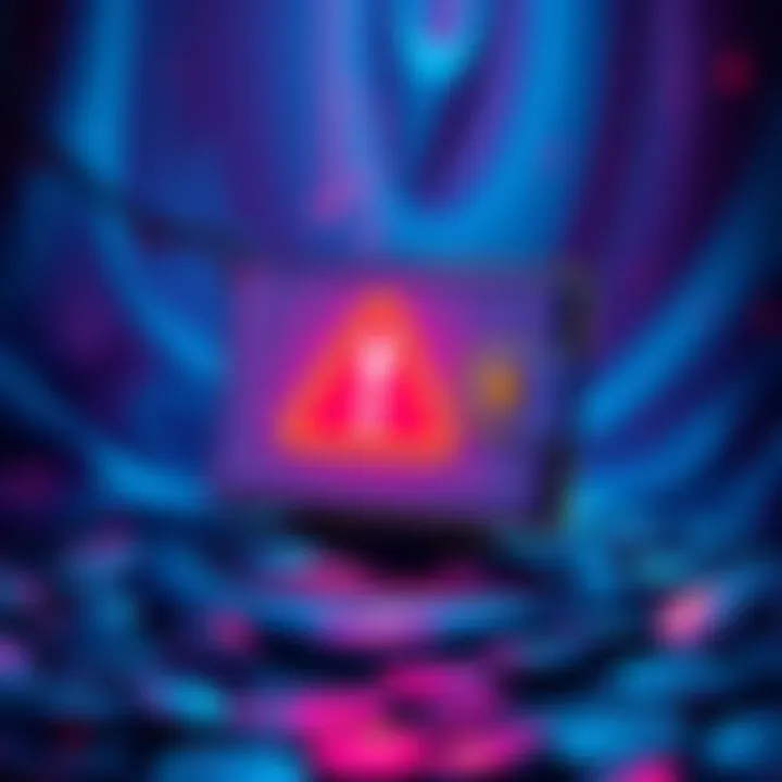 An illustration showing a digital wallet icon with a warning symbol, representing the loss of funds due to a security breach.