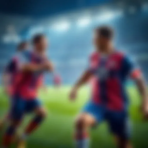 Two soccer players in a match, one stacking with teammates while the other mixes with different players, showcasing player strategies in the Dutch League