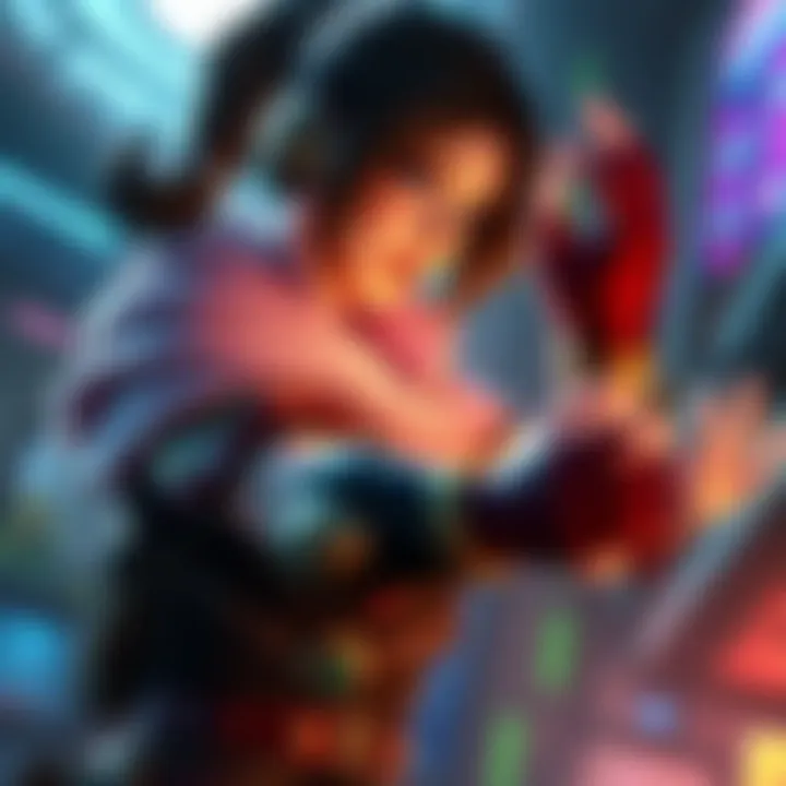 E2 Olga character using her healing skills in a game environment