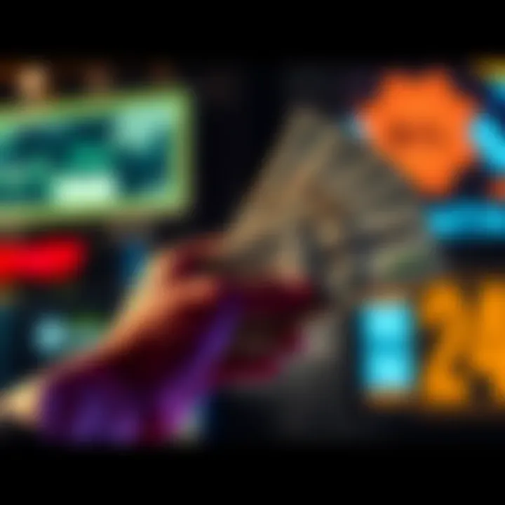 A promotional graphic showcasing a hand holding cash with the text 'Earn $30 for Dabble Signups' on it