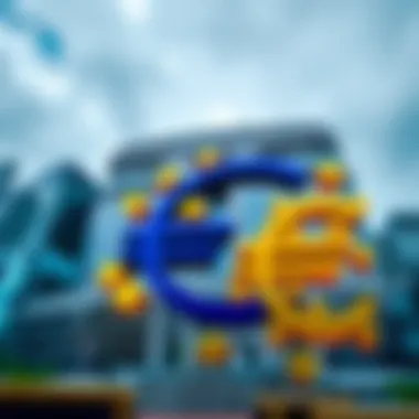 European Central Bank building with Euro currency symbols in foreground, representing financial stability concerns.