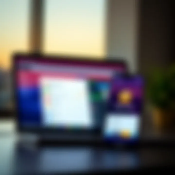 A side-by-side view of Electrum wallet interface on a Windows laptop and an Android smartphone, showcasing compatibility between devices