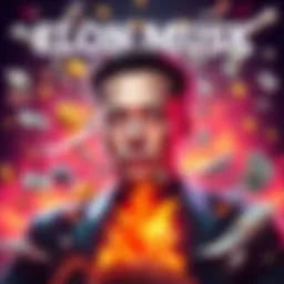 Elon Musk's Wealth A visual representation of Elon Musk surrounded by symbols of wealth, such as money and technology, reflecting his financial status in 2026.