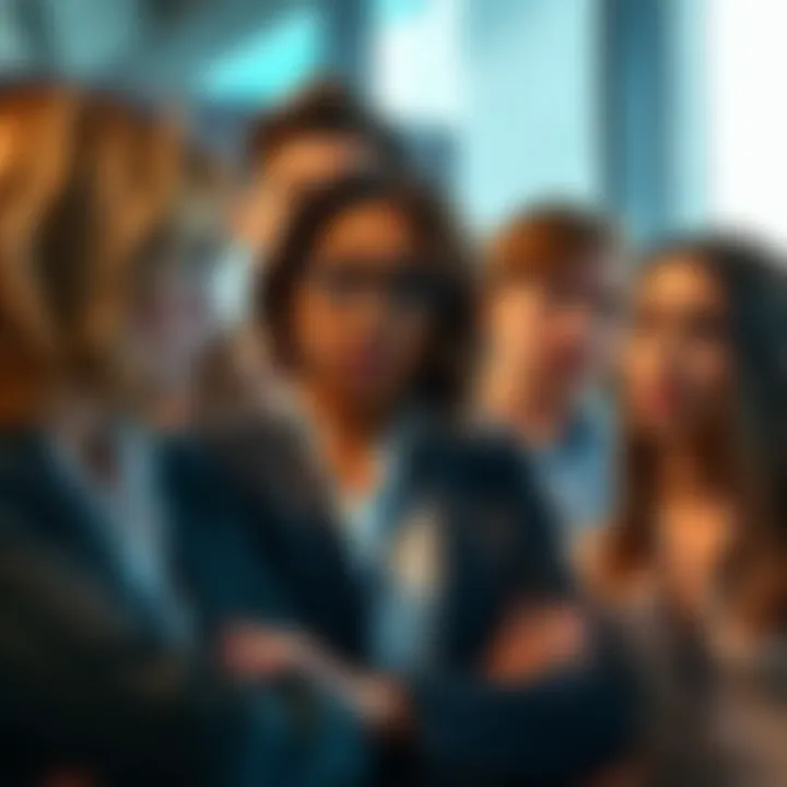 A group of people discussing updates on financial plans with concerned expressions