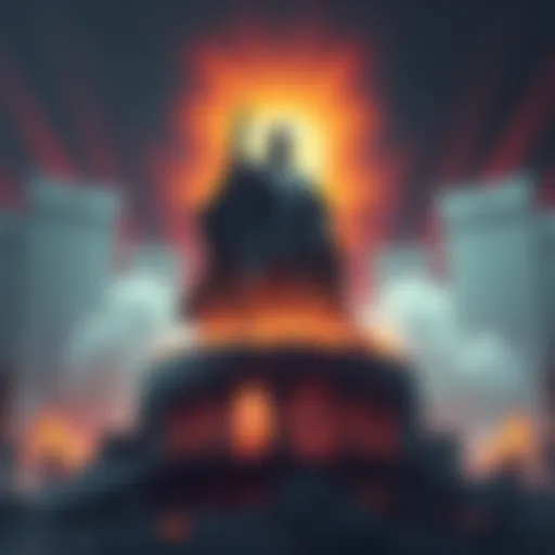 The rightful Emperor stands triumphant over a digital landscape, as the remnants of the usurper fade into ash.
