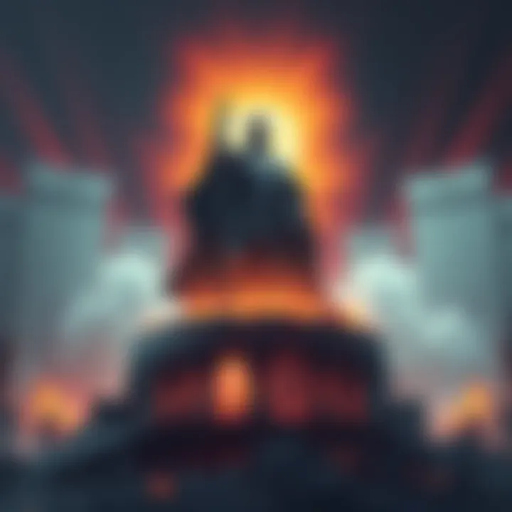 Empire's Return The rightful Emperor stands triumphant over a digital landscape, as the remnants of the usurper fade into ash.