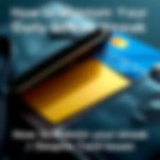 A close-up of an empty wallet beside a credit card, symbolizing financial issues with auto payments.