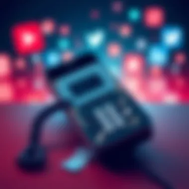 End of Scams Illustration A graphic showing a broken scam phone, with social media icons fading in the background, symbolizing the decline of online scams.