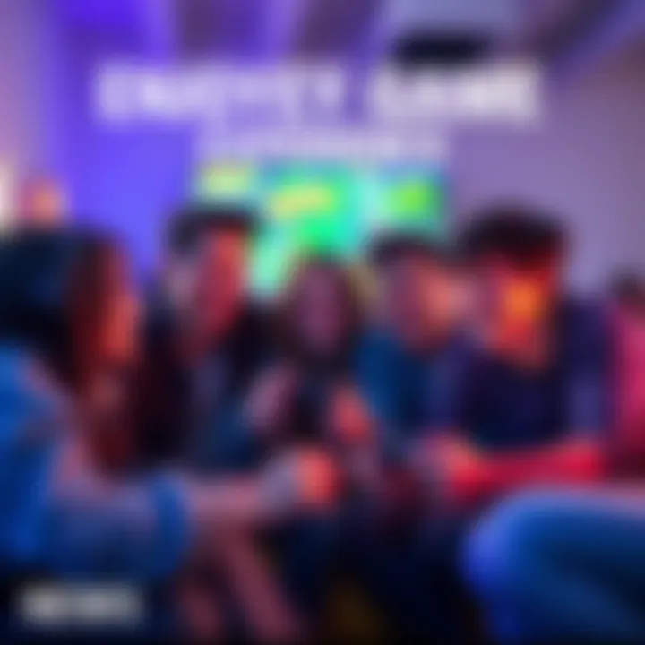 A group of friends playing a video game together with smiles, celebrating achievements on screen and enjoying the simple fun of gaming.