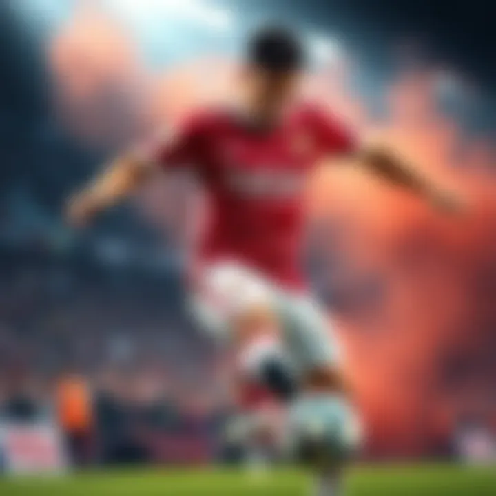 A soccer player in action, showcasing skill with a ball during a match, representing potential transfer discussions.