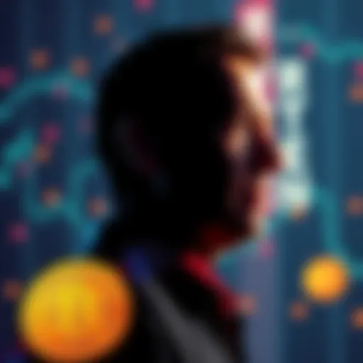 A graphic showing Jeffrey Epstein's silhouette with cryptocurrency symbols, emphasizing Bitcoin and Vitalik Buterin's name.