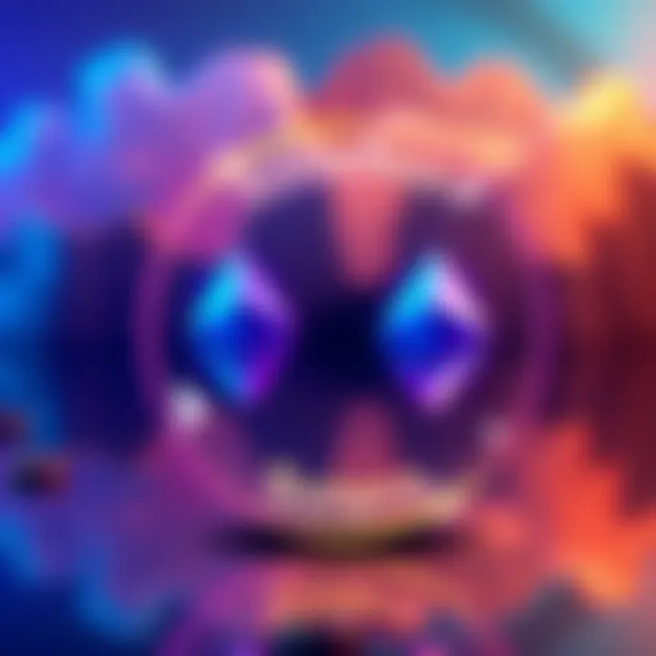 A graphic showing Ethereum and Solana logos exchanging in a circular motion, symbolizing seamless swaps on a decentralized exchange.