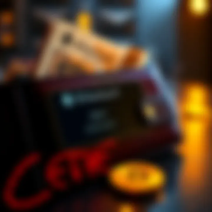 A digital wallet showing a small amount of Ethereum with a notification about receiving dust transactions.