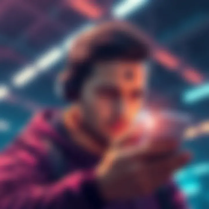 ETH Staking on Exodus Wallet Person checking ETH staking status on Exodus Wallet with a worried expression.