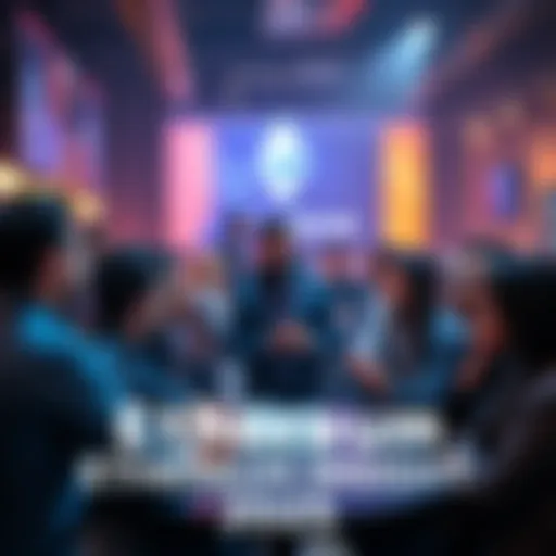 People engaging in a lively discussion about Ethereum news and events