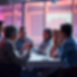 A group of people engaging in a discussion about Ethereum, sharing ideas and updates in a casual setting.