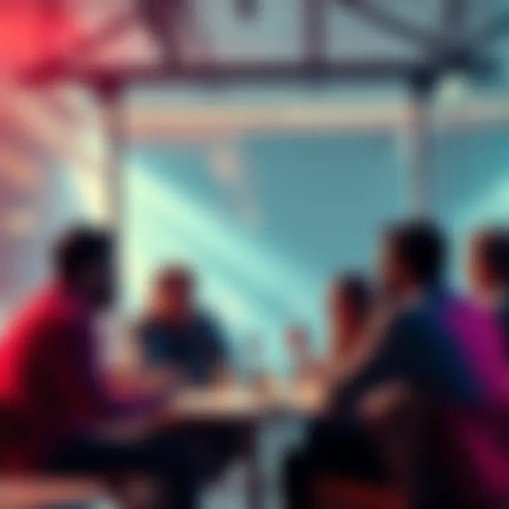 A group of people engaging in a discussion about Ethereum, sharing insights and news in a friendly setting.