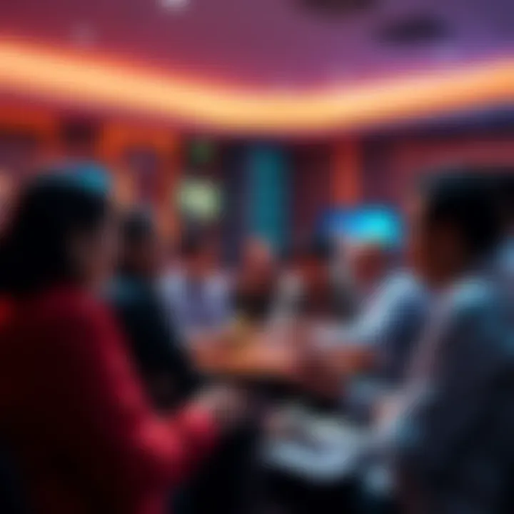 Ethereum Discussion People engaging in a lively discussion about Ethereum news and prices