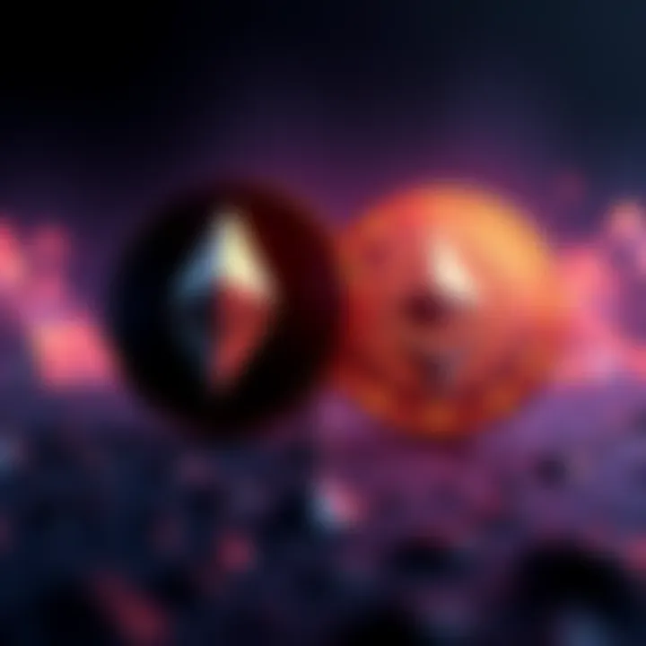 Illustration showing two distinct tokens representing gas and staking for Ethereum, symbolizing the dual-token model proposal.