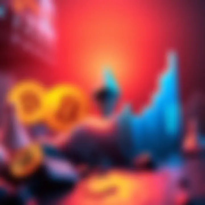 A graph showing Ethereum's price rising sharply, with Bitcoin and gold symbols fading in the background, symbolizing their decline.