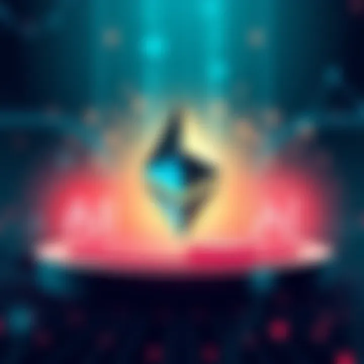 A digital illustration showing Ethereum logo alongside AI symbols, representing the connection between cryptocurrency and artificial intelligence funding opportunities.