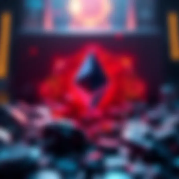 A graphic showing the Ethereum logo with symbols of trust and low fees around it, representing the choice of Ethereum for a donation platform.