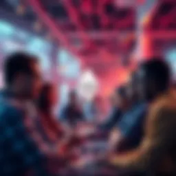 A group of people engaging in conversation about Ethereum, sharing thoughts on news and prices in a vibrant online forum setting.
