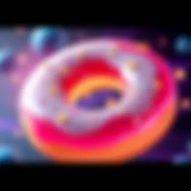 A visual representation of Ethereum's Donuts showing minting schedules and treasury management with a focus on economic sustainability.