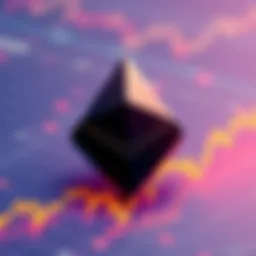 Ethereum Logo with Falling Graph The Ethereum logo alongside a downward trending graph, representing recent market decline.