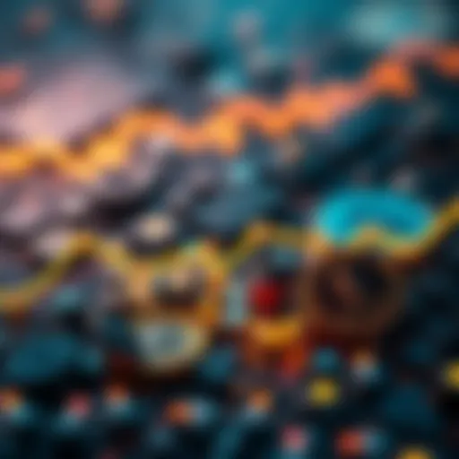 Ethereum Gas Fees Drop A graphic showing a downward trend in Ethereum gas fees with symbols of the Ethereum network