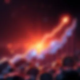 A rising chart showing Ethereum's growth and staking progress, symbolizing optimistic trends for investors.