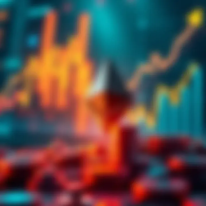 Graph showing Ethereum's price stability and growth potential against a backdrop of financial icons