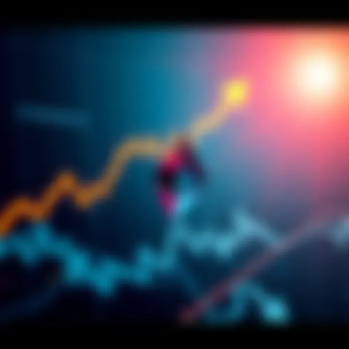 Graph showing Ethereum price rising to $2,700, with upward trend arrows and a bright background.