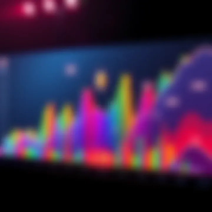 A colorful graph depicting the Ethereum Rainbow chart with various segments representing different investment levels and trends, highlighting its high accuracy rate.