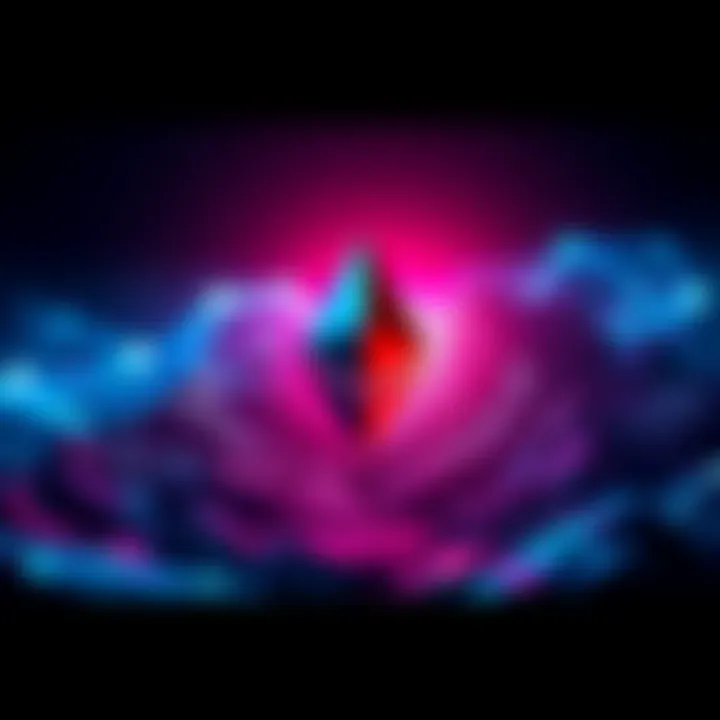 Ethereum Scaling Challenges A visual representation of Ethereum's scaling issues, featuring slow transaction speeds and high gas fees, contrasted with newer blockchain designs.