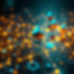 A graphic representation of Ethereum's blockchain with digital tokens being created and secured, symbolizing its use in institutional tokenization.