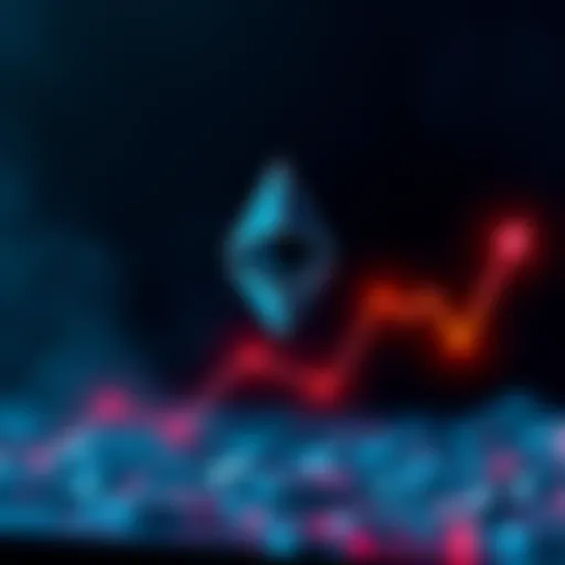 A graphic showing the Ethereum logo rising alongside a trend line, symbolizing market momentum and potential price increase.