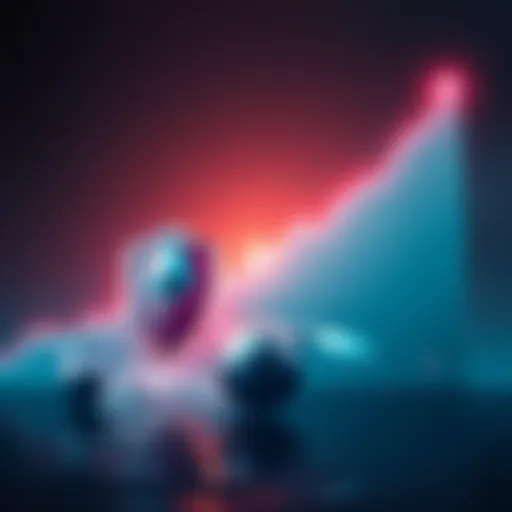 A graph showing a dramatic rise in Ethereum whale transactions alongside a shield symbolizing new security measures.