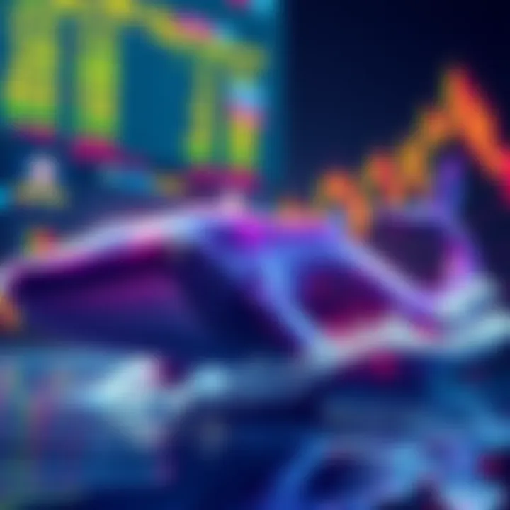 Ethereum Whale Trading ETH A digital representation of an Ethereum whale actively trading ETH amidst market instability, symbolizing confidence in cryptocurrency.