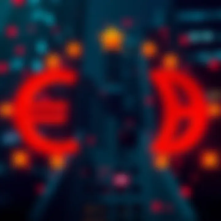 EURx to EURC Swap Concept A graphic showing the currency swap process from EURx to EURC with arrows indicating the exchange direction