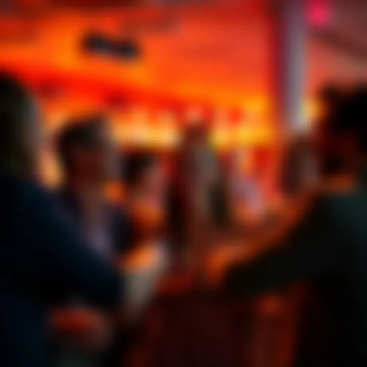 People Laughing at Event Date Change A group of people sharing a laugh while discussing an event that changed from July 14th to forever