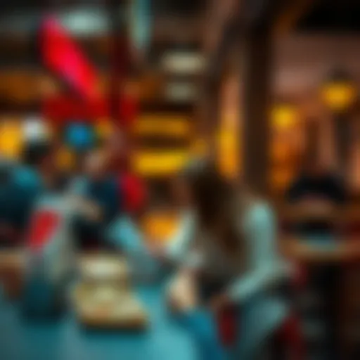 A person using a smartphone to make a payment for food with USDC while sitting at a café