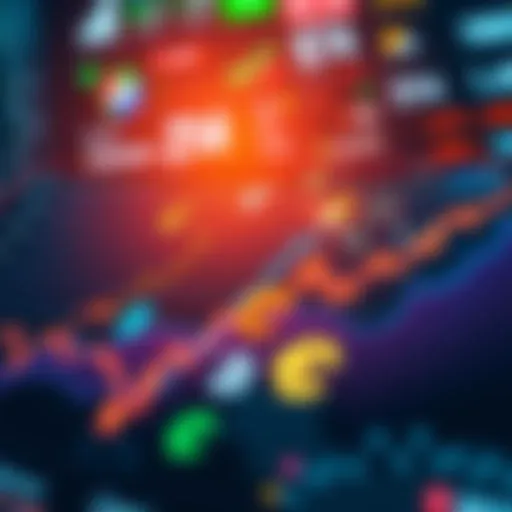 A visual representation of fluctuating exchange rates with graphs and currency symbols. The background features digital platforms like Cash App and Coinbase, illustrating their connection to currency ...