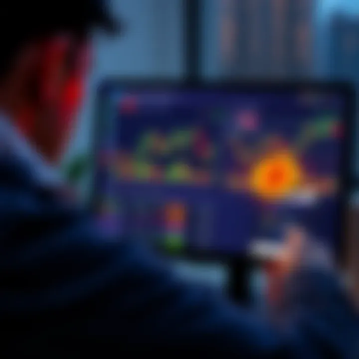 Exchanging Revolut Money for Crypto A person looking at a computer screen with cryptocurrency charts and Revolut app open, seeking advice on safe exchanges.