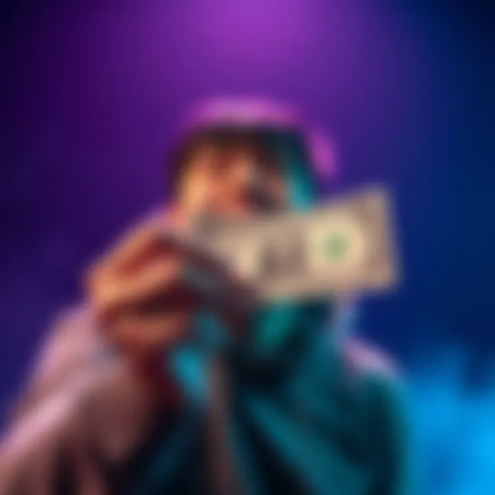 A person looks excited while holding a dollar bill, symbolizing the achievement of earning their first dollar.