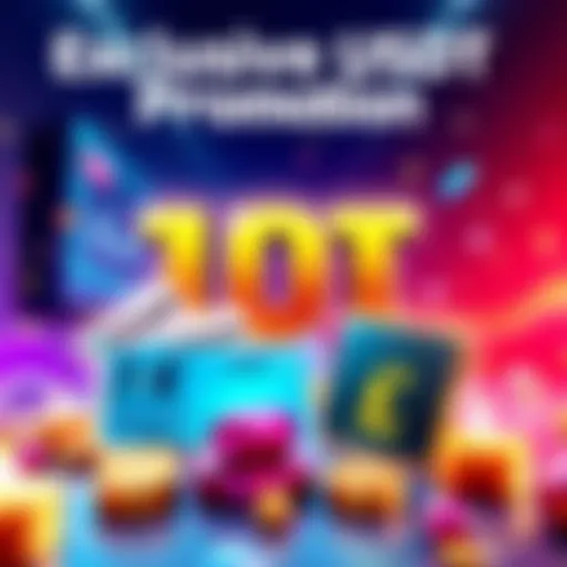 A vibrant graphic showing a 10K USDT prize pool, featuring credit vouchers and a physical card to represent rewards available during the limited time offer.