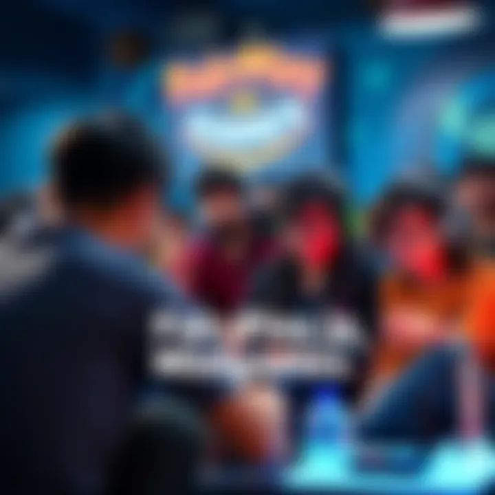 A group of players enjoying a minigame, showing diverse characters and features like token ads and fair matchmaking, highlighting equality in gameplay.